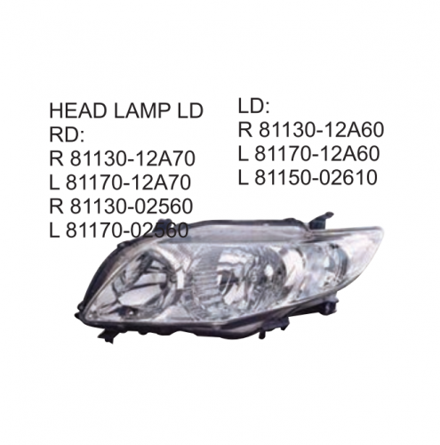 Toyota Corolla SEDAN 2007 Head lamp