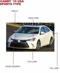 Toyota Camry USA SPORT Type 2015 	Head lamp