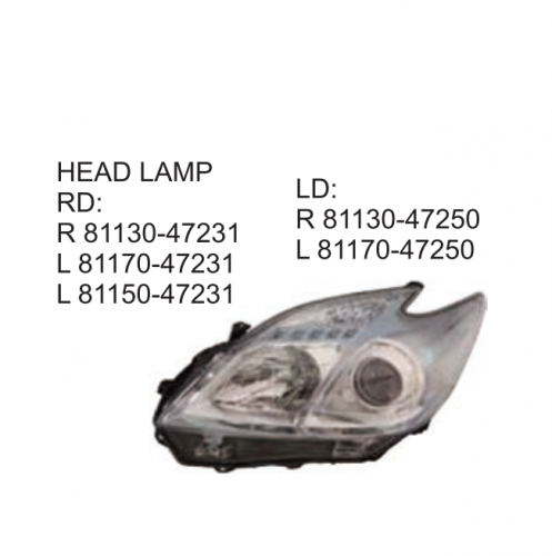 Toyota PRIUS 2009 Head lamp 81130-47231 81170-47231 81150-47231 81130-47250 81170-47250