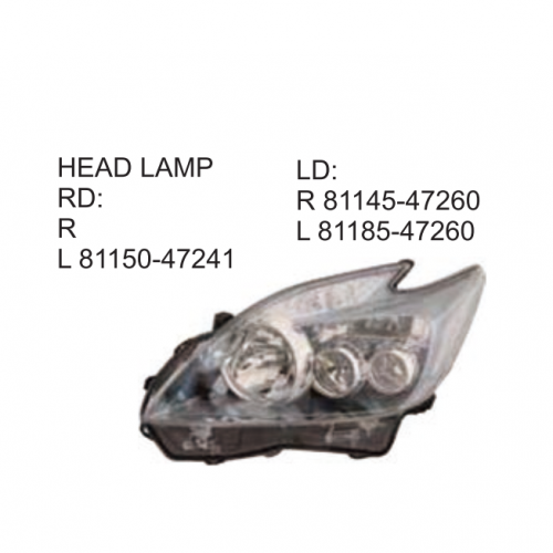 Toyota PRIUS 2009 Head lamp 81150-47241 81145-47260 81185-47260