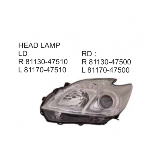 Toyota PRIUS 2012 Head lamp 81130-47510 81170-47510 81130-47500 81170-47500