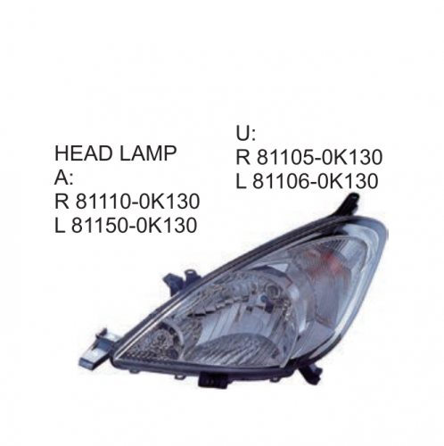 Toyota KIJANG INNOVA 2004 Head lamp 81110-0K130 81150-0K130 81105-0K130 81106-0K130