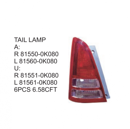 Toyota KIJANG INNOVA 2004 Tail lamp 81550-0K080 81560-0K080 81551-0K080 81561-0K080