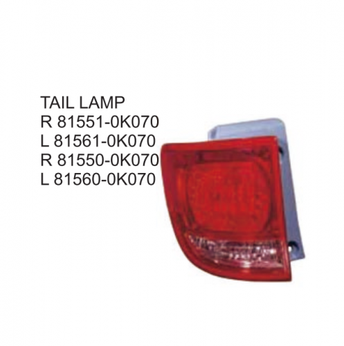 Toyota FORTUNER 2004-2007 Tail lamp 81551-0K070 81561-0K070 81550-0K070 81560-0K070