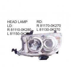 Toyota FORTUNER 2008-2010 Head lamp 81110-0K280 81150-0K280 81170-0K270 81130-0K270
