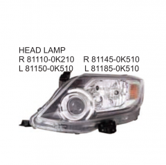 Toyota FORTUNER 2011 HILUX SW4 2012 Head lamp 81110-0K210 81150-0K510 81145-0K510 81185-0K510